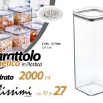 Contenitore ermetico trasparente cucina bagno dispensa organizer acrilico 27*10