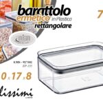 Contenitore cucina porta pasta cereali legumi dispensa plastica traspar 10*17*h8