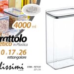 Contenitore cucina porta pasta cereali legumi dispensa plastica traspar 10*16*26