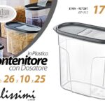 Contenitore cucina porta pasta cereali legumi dispensa plastica traspar 20*10*18