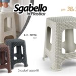 Sgabello impilabile bagno cucina doccia giardino casa plastica color as 45*38 cm