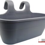 Vaso balcone ringhiera rettangolare fiori piante esterno casa acrilico ass 39*26
