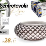 Vaso centrotavola ciotola pigna ceramica pianta eff anticato stil sicilia 28*11