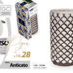 Vaso pigna fiori ceramica effetto anticato stile sicilia design moderno 28 cm