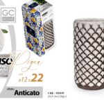 Vaso pigna fiori ceramica effetto anticato stile sicilia design moderno 22*12 cm