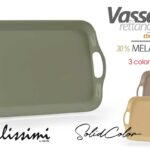 Vassoio rettangolare melamina manici colazione buffet bibite cucina ass 41*29*2