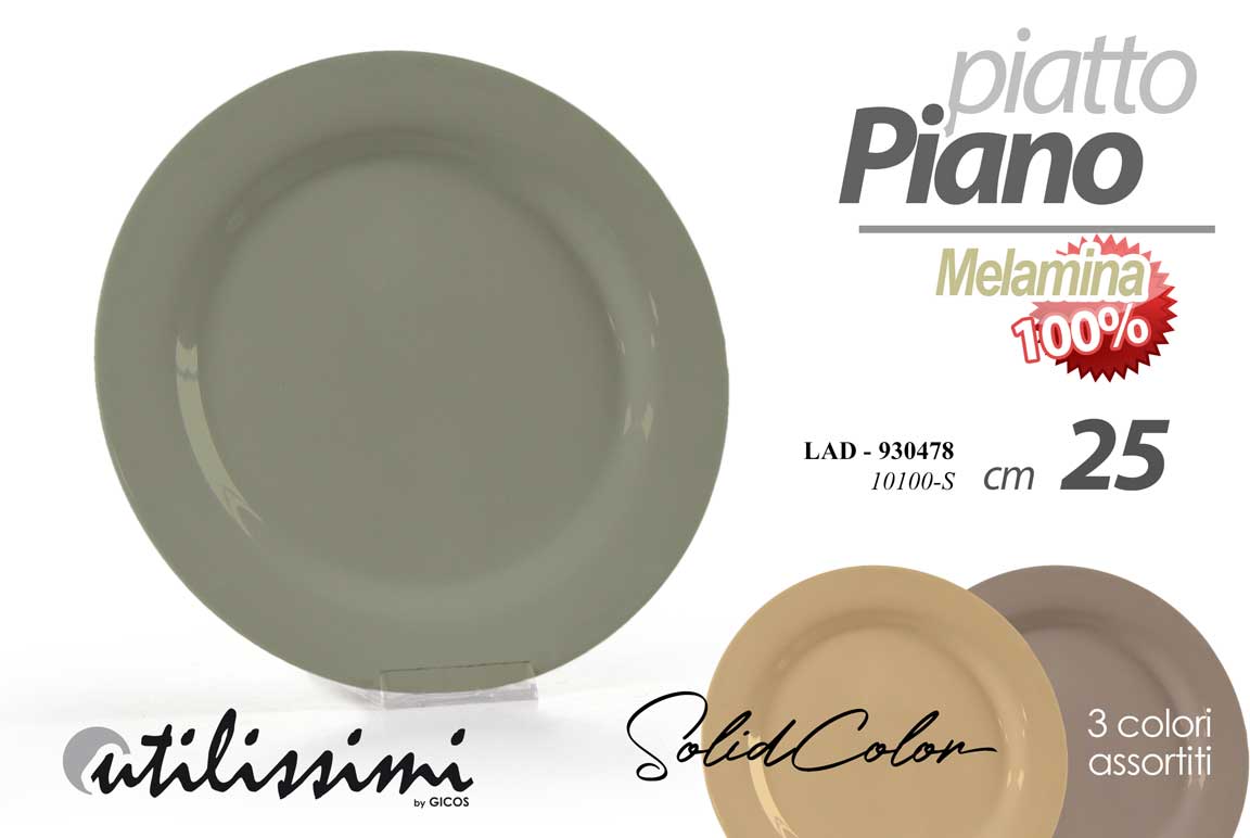 8025569930478 Piatto piano tavola moderno catering buffet melamina infrangibile color as 25 cm - immagine 1