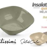 Ciotola insalatiera scodella quadrata melamina cucina moderno buffet color 20*7