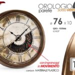 Orologio parete ingranaggi vetro industrial salotto casa anticato vintage 76 cm