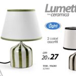 Lampada abatjour lumetto ceramica tavolo comodino moderno e14 40w color as 27 cm