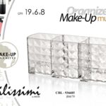 Organizer make up Contenitore trucchi acrilico trasparente scomparti 19*8 cm