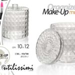 Organizer makeup bagno trucco contenitore porta gioielli acril trasparente 12 cm
