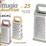 Grattugia multiuso 4 lati acciaio inox formaggio taglia verdure cucina 25 cm