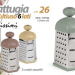 Grattugia multiuso 6 lati acciaio inox formaggio taglia verdure cucina 22 cm