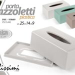 Porta fazzoletti da tavolo scatola moderna dispenser plastic color 25x14x9 cm