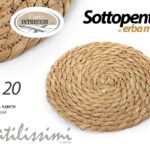 Sottopentola sottopiatto tondo paglia rustico naturale cucina tavola 20 cm