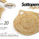 Sottopentola sottopiatto tondo paglia gatto moderno cucina tavola design 23x20