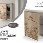 Porta chiavi legno bacheca cassetta parete muro ingresso armadietto deco 27x22x6