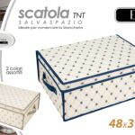Contenitore biancheria salvaspazio scatola cambio stagione rigido tnt 48*36*19cm
