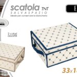 Contenitore biancheria salvaspazio scatola cambio stagione rigido tnt 33*28*15cm
