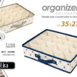 Organizer cassetti biancheria scomparti salvaspazio intimo calze cravatte 35*27