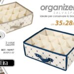 Organizer cassetti biancheria scomparti salvaspazio intimo calze cravatte 28*35