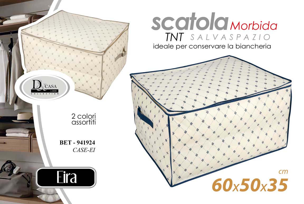 8025569941924 Contenitore morbido biancheria salvaspazio scatola cambio stagione tnt 60*50*35 - immagine 1