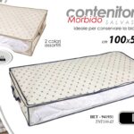 Contenitore morbido biancheria salvaspazio cambio stagione tnt piumoni 100*50*15