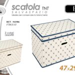 Contenitore biancheria salvaspazio scatola cambio stagione rigido tnt 47*29*30cm