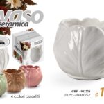 Vaso tulipano ceramica pianta fioriera fiori arredo moderno color ass 14*12 cm