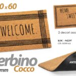 Zerbino esterno cocco naturale moderno ingresso antiscivolo pvc sr ass 60x40x1,4