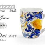 Tazza mug colazione latte the cappuccino ceramica limoni stil sicilia 10,5 cm