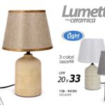 Lampada abat-jour lumetto ceramica tavolo comodino design moderno chic ass 33*20