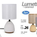Lampada abat-jour lumetto ceramica tavolo comodino prof oro moderno assort 26 cm