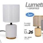 Lampada abat-jour tavolo lumetto ceramica moderno comodino scrivania ass 26 cm