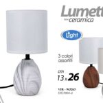 Lampada abat-jour tavolo lumetto ceramica moderno comodino scrivania ass 26*13cm