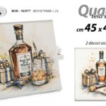 Quadro tela legno whiskey bar vintage moderno parete salotto cucina ass 45x45 cm