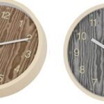 Orologio parete effetto legno tondo moderno ufficio loft casa acrilic ass 20 cm