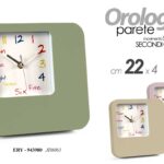 Orologio parete silenzioso quadrato moderno colorato acrilico chic ass 22 cm