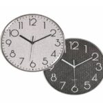 Orologio parete moderno tondo ufficio casa loft acrilic bianco grigio ass 30 cm