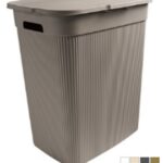 Cesto plastica bucato coperchio biancheria panni sporchi bagno ass h50*43*32cm