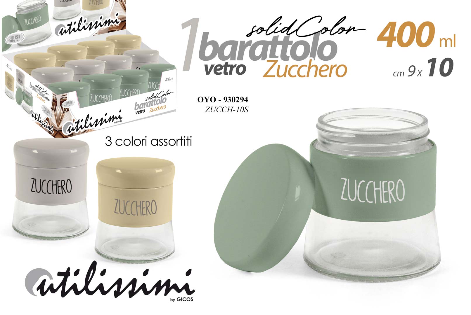 8025569930294 OYO/BAR.ZUCC.VET.ASS 400ML 9*10 ZUCC-10S - immagine 1