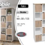 XIE/LIBRERIA BICOLOR 60*30*153   6116-BC