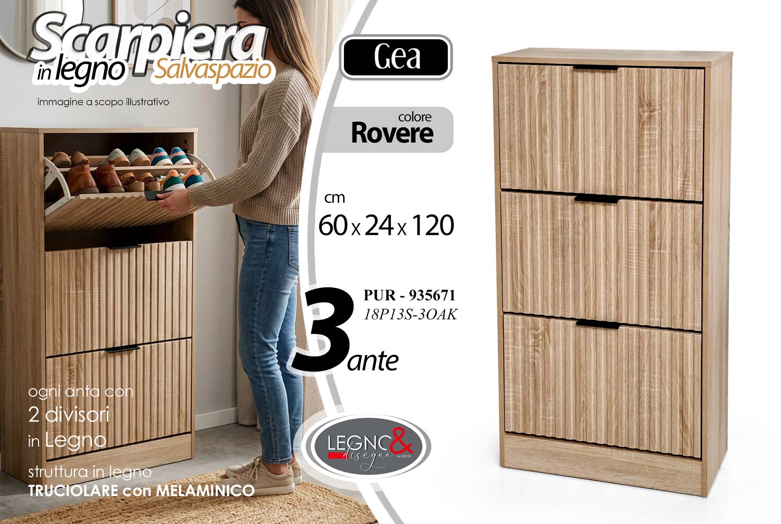 8025569935671 PUR/SCARP3 ROV GEA 60*24*120 18P13S-3OAK - immagine 1