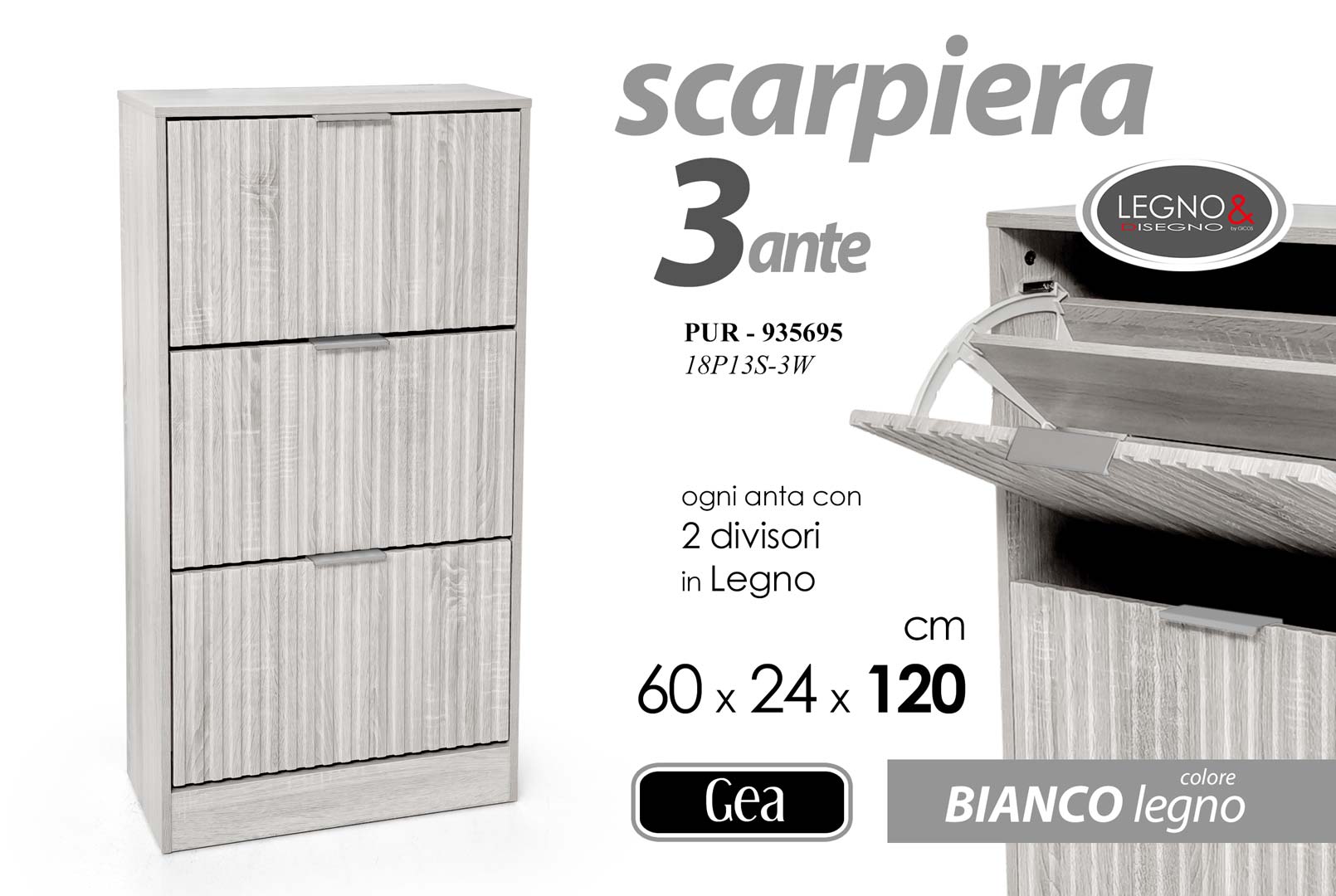 8025569935695 PUR/SCARP3 BNC.L GEA 60*24*120 18P13S-3W - immagine 1