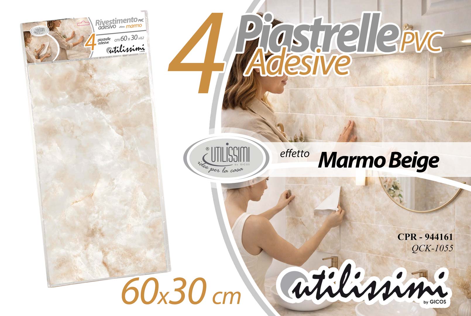 8025569944161 CPR/S4 RIVES.MARM BEI 2MM 30*60 QCK-1055 - immagine 1