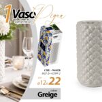 CRE/VASO PIGNA GREIGE 12*22  DLP24G28W-2