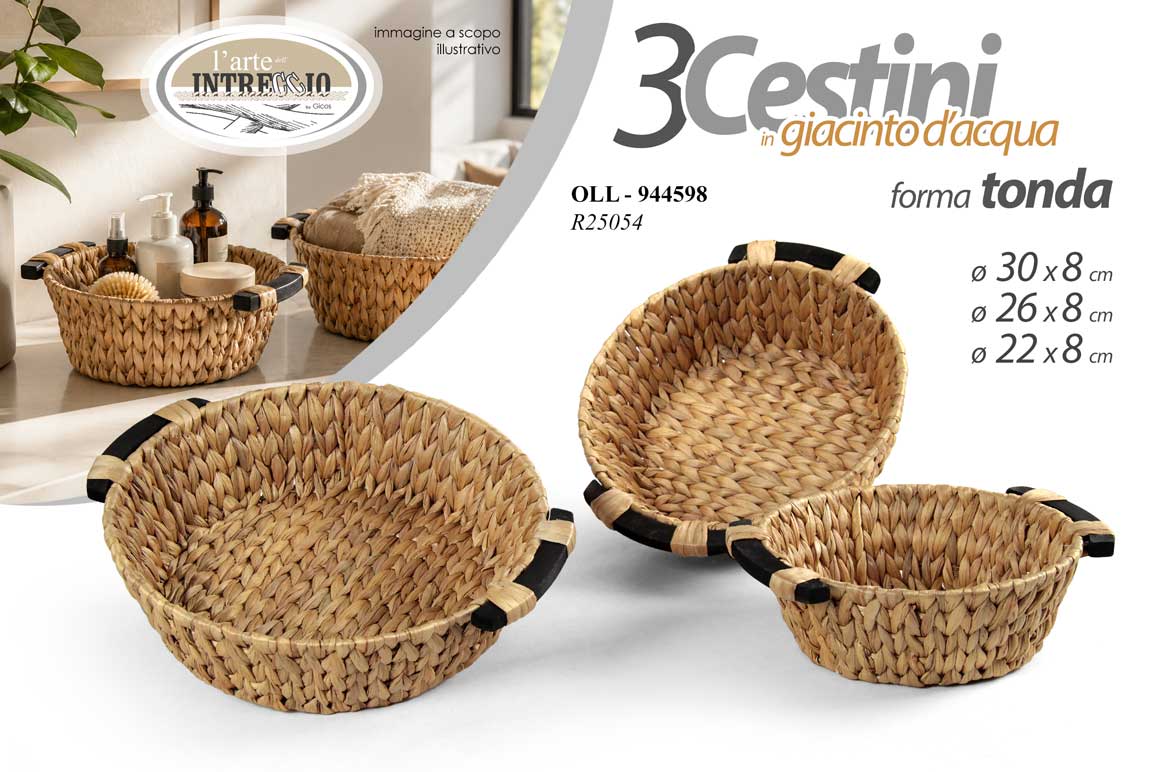 8025569944598 OLL/S/3 CESTINI C/MAN. 30/26/22 R25054 - immagine 1