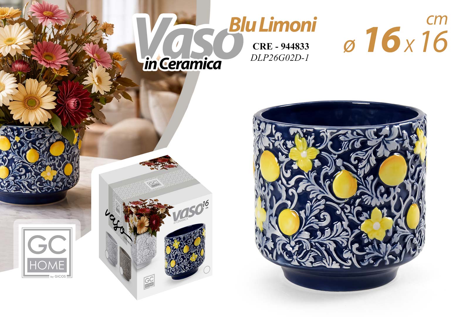 8025569944833 CRE/VASO BLU LIMONI 16*16*16 DLP26G02D-1 - immagine 1