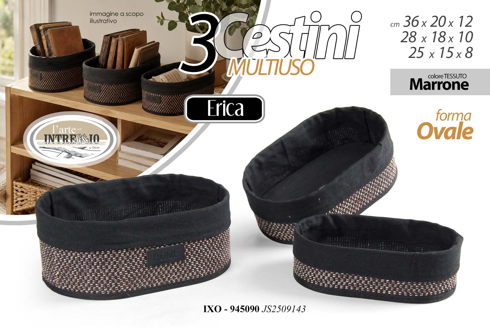 8025569945090 IXO/S/3 CESTINI OVALI 30/28/25 JS2509143 - immagine 1